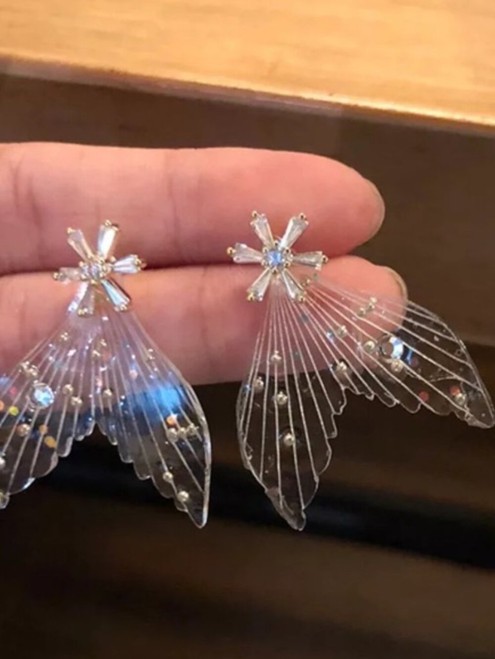 🌟 Transparent Fishtail Earrings